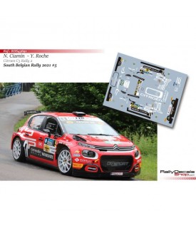 Decals 1/43 - N. Ciamin - Citroën C3 R5 - South Belgian Rally 2021