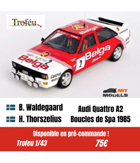 Audi Quattro A2 Belga - Waldegaard - Boucles de Spa 1985 - Trofeu 1/43