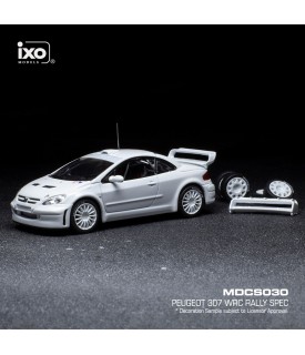 Peugeot 307 WRC Plain Body Version White - Ixo 1/43 + Night lights