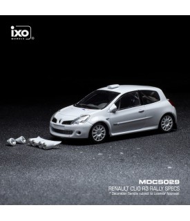 Renault Clio R3 - Plain Body Version White - Ixo 1/43 + Night lights