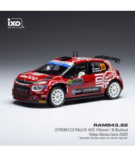 Citroën C3 Rally2 - Rossel - Monte Carlo 2022 - Ixo 1/43