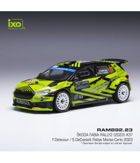 Skoda Fabia Rally2 - F. Delecour - Rallye Monte Carlo 2023 - Ixo 1/43
