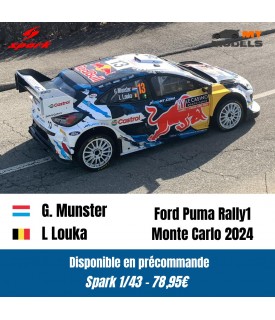 Ford Puma Rally1 - Munster - Monte Carlo 2024 - Spark 1/43