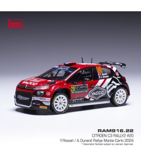 Citroën C3 Rally2 - Rossel - Monte Carlo 2024 - Ixo 1/43
