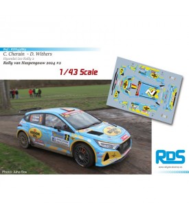 Decals 1/43 - Cherain - Hyundai Rally2 - Haspengouw Rally 2024