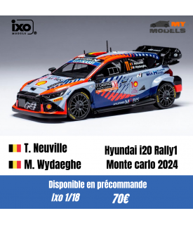 Hyundai i20 Rally1 - Neuville - Monte Carlo 2024 - Ixo 1/18