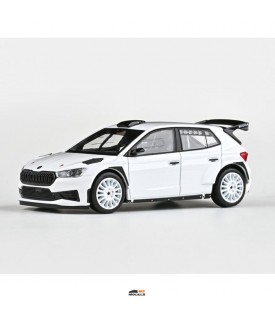 Skoda Fabia Rally2 - White Blanche - Asphalte - Abrex 1/43