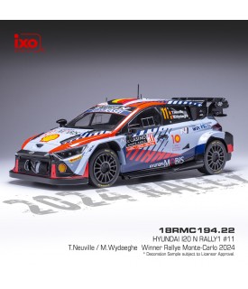 Hyundai i20 Rally1 - Neuville - Monte Carlo 2024 - Ixo 1/18