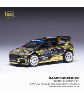 Ford Fiesta Rally2 - Wartique - Monte Carlo 2024 - Ixo 1/43