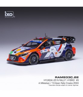 Hyundai i20 Rally1 - Mikkelsen - Croatia Rallye 2024 - Ixo 1/43