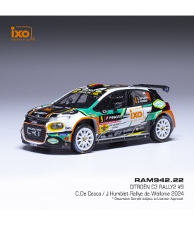 Citroën C3 Rally2 - C. de Cecco - Rallye de Wallonie 2024 - Ixo 1/43