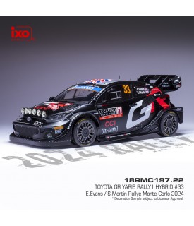 Toyota Yaris Rally1 - Evans - Monte Carlo 2024 - Ixo 1/18