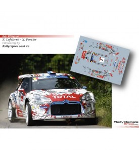 Decals 1/43 - S. Lefebvre - Citroën DS3 R5 - Ypres Rally 2016