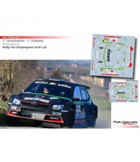 Decals 1/43 - V. Verschueren - Skoda Fabia R5 - Rally van Haspengouw 2018
