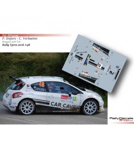 Decals 1/43 - P. Snijers - Peugeot 208 T16 R5 - Ypres Rally 2016