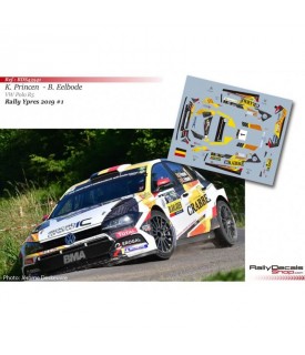 Decals 1/43 - K. Princen - VW Polo R5 - Rally Ypres 2019