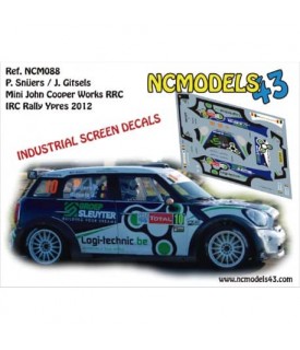 Decals 1/43 - P. Snijers - Mini RRC - Ypres Rally 2013
