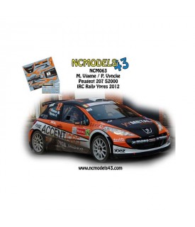 Decals 1/43 - M. Viaene - Peugeot 207 S2000 - Ypres Rally 2012