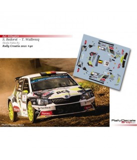 Decals 1/43 - S. Bedoret - Skoda Fabia R5 - Rally Croatia 2021